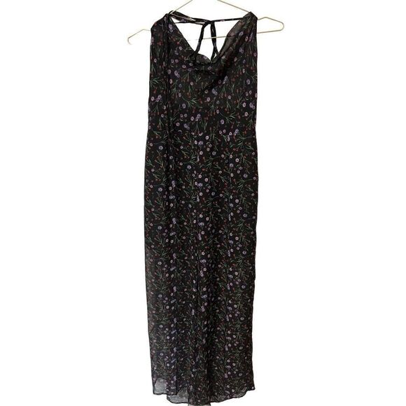 JOA womens Cowl Neck Floral Sheer Jumpsuit NWT - Picture 3 of 9